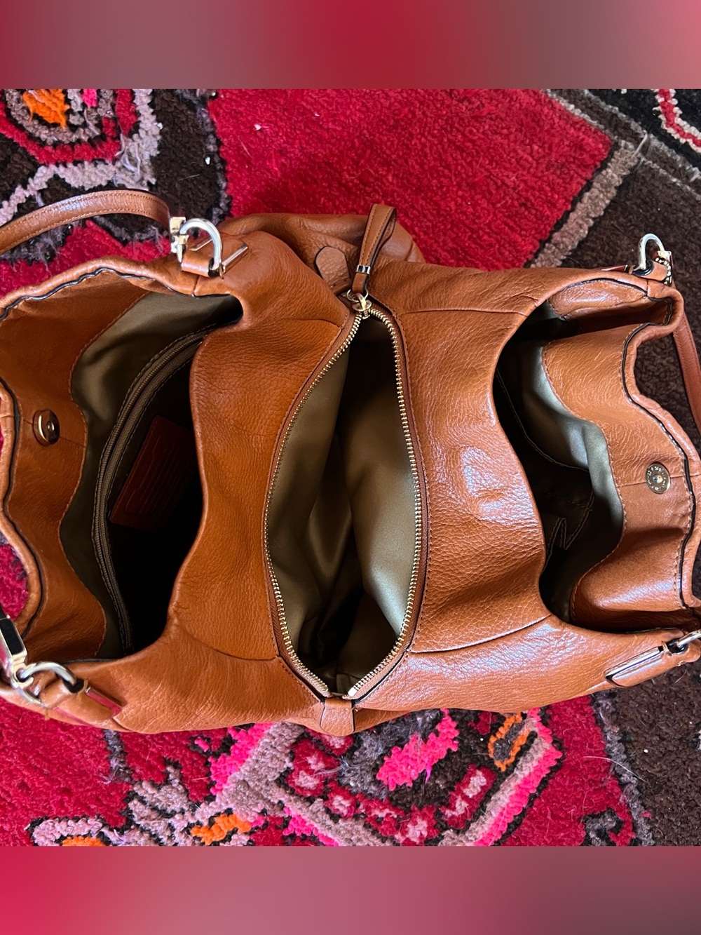 Coach Leather Boho Purse in Cognac Brown - Picture 3 of 5